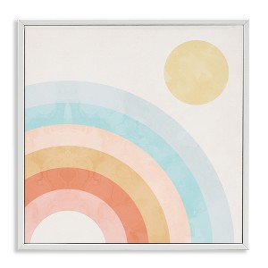 Stupell Industries Retro Rising Sun Rainbow Arches, 17" x 17" - 1 of 4