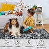Modern Geometric Trellis Area Rug Machine Washable Vintage Medallion Carpet, Stain Resistant Non-Slip Distressed Floor Cover for Living Room Bedroom - 4 of 4