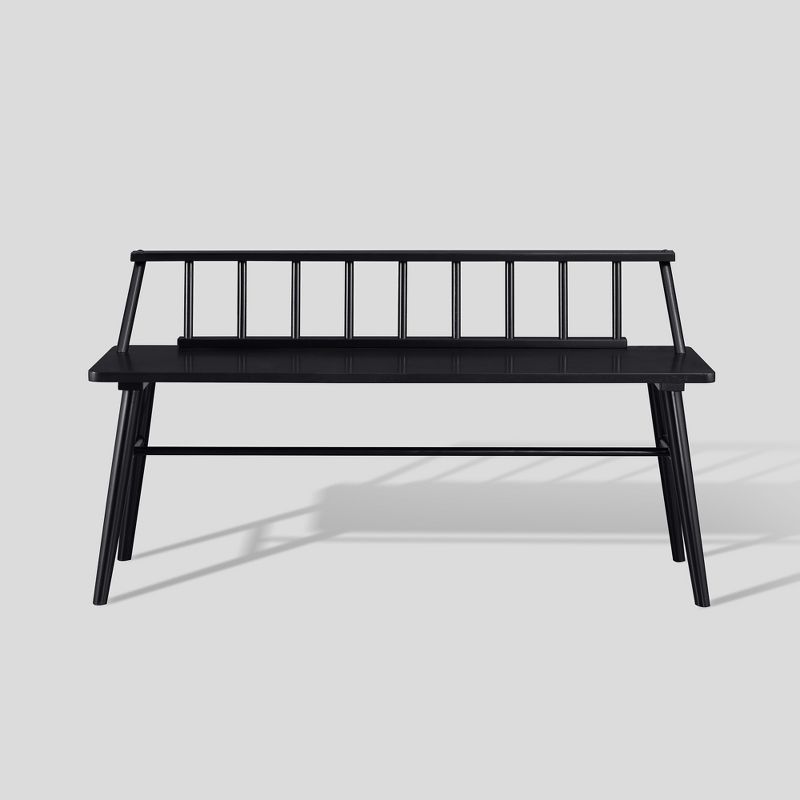 Transitional Low-Back Spindle Entryway Bench - Saracina Home, 1 of 10