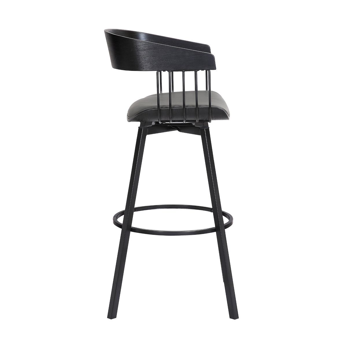 Athena Upholstered Swivel Barstool - thumbnail 4