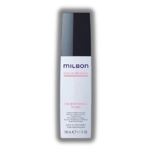 Milbon COLOR PRESERVE Color Retaining Primer | A powerful, silk-based complex which supersedes hollow tubular gaps - (4.1 oz) - 1 of 2