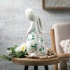 Sullivans 16" Peacock & Floral Bunny Figure  Ceramic - 3 of 4