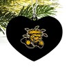Wichita State University Shockers Logo Heart Love Wood Christmas Tree Holiday Ornament - 2 of 3
