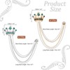 Unique Bargains Hanging Chain Rhinestone Crown Design Brooch Pins 2 Pcs - 2 of 4