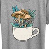 Women's - Instant Message - Coffee Cup Flowers Short Sleeve Graphic T-Shirt - 2 of 4