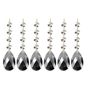 Unique Bargains Crystal Pendants Teardrop Beads for DIY Lamp Arts Crafts Decoration 6 Pcs - 1 of 4