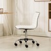 NicBex Faux Leather Adjustable Height Home Office Desk Chairs with Mid-Back and Universal Wheels for Work Study Vanity - 4 of 4