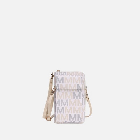 MKF Collection Phone Wallet Crossbody Wristlet Bag 3-in-1 , Cossetta | MKF Collection by Mia K - White