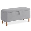 NicBex Boucle Fabric Storage Ottoman Bench,Upholstered Storage Ottoman with Storage Compartment,Modern Storage Bench for Living Room,Bedroom - 3 of 4