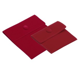 Unique Bargains Women's Soft Velvet Snap Button Portable Storage Jewelry Pouch 2 Pcs - 1 of 4