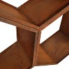 Sunnydaze Indoor/Outdoor Heavy-Duty Steel Hexagon Honeycomb Fire Pit or Fireplace Firewood Log Rack Holder - 30" - Oxidized Rust Finish - 4 of 4