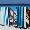 Coastal Blues Cotton Oversized Reversible Beach Towel Set of 2 by Blue Nile Mills - 2 of 4