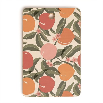 Cuss Yeah Designs Abstract Peaches Cutting Board Rectangle - Deny Designs