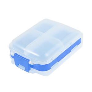 Unique Bargains 8 Grids 3 Fold Pill Case 1 Pc - 1 of 4