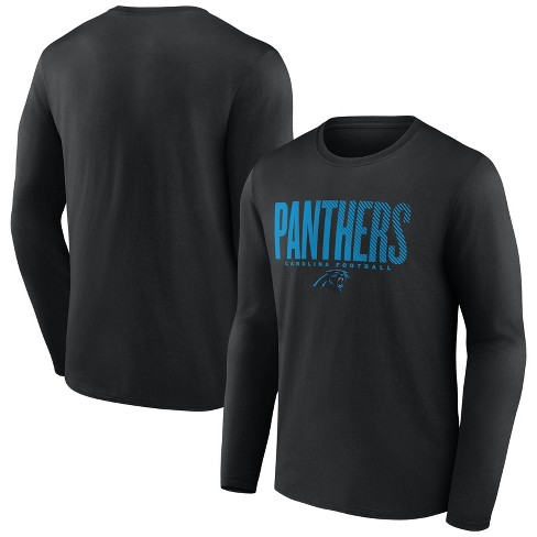 Nfl Carolina Panthers Men's Transition Black Long Sleeve T-shirt : Target