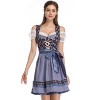Vintage 3-Piece Midd Dress Costume Floral Embroidered Dress with Crop Top and Checkered Apron - 3 of 4