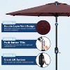 9FT Outdoor Patio Umbrella, Market/Table Umbrella with Push Button Tilt and Crank - 2 of 4
