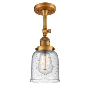 Bell - 1 Light Semi-Flush Mount In Industrial Style-13.5 Inches Tall and 5 Inches Wide - 1 of 3