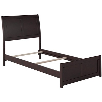 AFI Furnishings Portland Twin Extra Long Traditional Bed with Matching Footboard and Turbo Charger in Espresso