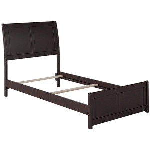 AFI Furnishings Portland Twin Extra Long Traditional Bed with Matching Footboard and Turbo Charger in Espresso - 1 of 4