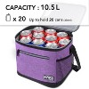 Tirrinia 10.5L Insulated Lunch Bag for Mens Womens Kids, 20 Cans Leakproof Lunch Cooler Totes for Work, School, Picnic, Beach, Gym - 4 of 4