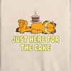 Women's - Garfield - Just Here For Cake Lightweight French Terry Wide Neck Long Sleeve Shirt - 2 of 4