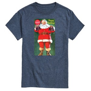 Men's - Coca-Cola - Vintage Santa With Coca Cola Bottles Short Sleeve Graphic T-Shirt - 1 of 4