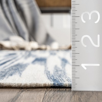 Reba Blue Stripe Handmade Wool-Blend 5' x 8' Area Rug