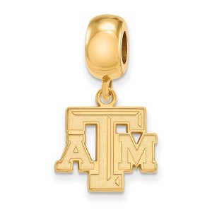 Black Bow Jewelry 14k Yellow Gold Plated Sterling Silver Texas A&M Aggies NCAA Bead Charm - 1 of 3