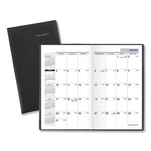 DayMinder Pocket-Sized Monthly Planner, Unruled Blocks, 6 x 3.5, Black Cover, 14-Month: Dec 2025 to Jan 2027 - 1 of 4