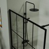 46"x72" Shower Glass Panel, 0.2" Thick Clear Tempered Glass Framed Shower Screen, Doorless Design Wet-room Glass Shower Wall For Walk-in Bathroom - 2 of 4
