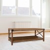 AmeriHome Acacia Wood Rustic Coffee Table - 2 of 4