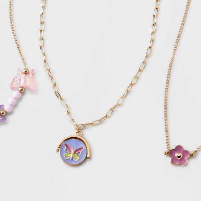 Girls&#39; 3pk Butterfly Spinner Necklace Set - Cat &#38; Jack&#8482;_2