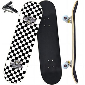 Generic Pro Complete Skateboards for Beginners Girls Boys Kids Youths Teens Adults 31"x8" Skate Boards 7 Layers - 1 of 4