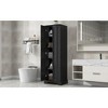 Akoasm MDF Bathroom Storage Cabinet Medicine Cabinet With Doors, Adjustable Shelves-Black - 4 of 4