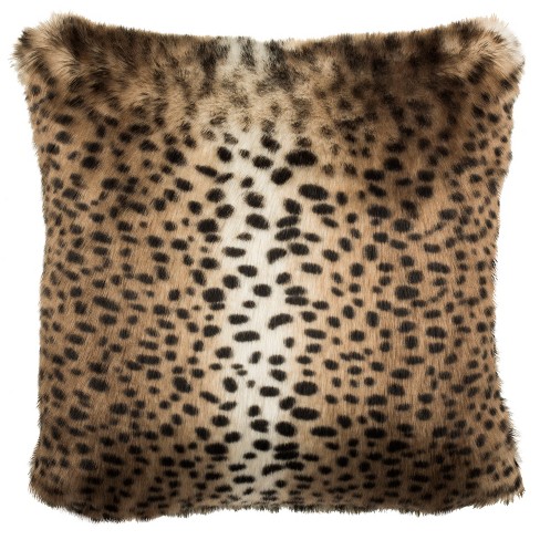 Faux Leopardis Pillow Black brown 20