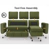 Dyonery 81" Sleeper Sofa Bed with Pull Out Bed L Shaped Couch Sectional Sleeper Sofa - 3 of 4