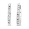 Haus of Brilliance 10K White Gold 1/5 Cttw Round-Cut Diamond Modern Hoop Earrings - 4 of 4