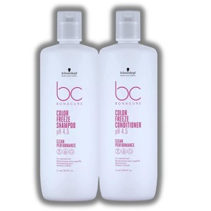 Schwarzkopf BC Bonacure Color Freeze Shampoo & Conditioner (33.8 oz XXL LITER) | Effective Care | Rich Hair Care for Color-Treated Hair - DUO SET Kit - 1 of 3