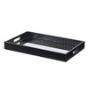 Cheung's Slade Black Faux Snakeskin Mirrored Tray - 2 of 4