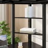 Twin Size Metal Loft Bed with Desk and Storage Shelves, Space-Saving Loft Bed Frame with Guardrails and Ladder for Boys, Girls, and Teens-- Frevyn - 4 of 4