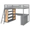 YOOCOZZ Twin Size Loft Bed with Ladder, Shelves, and Desk - 4 of 4