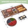 Acacia Charcuterie Boards and Knife Set, (27.6" x 11") Magnetic Extra Large Cheese Board Set - 4 of 4