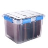 Ezy Storage 33.8qt IP67 Waterproof File Storage Box: Stackable, Clear Utility Bin for Documents & Tools - 3 of 3
