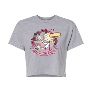 Women's - Hey Arnold! - Valentine's I Love You Cropped Graphic T-Shirt - 1 of 4