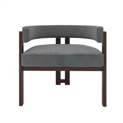 OUTSUPPLY 2 Pcs Accent Chair Upholstered Armchair with Open Back, Dining Chair, Side Chair for Living Room, Bedroom, Dining Room