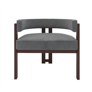 OUTSUPPLY 2 Pcs Accent Chair Upholstered Armchair with Open Back, Dining Chair, Side Chair for Living Room, Bedroom, Dining Room - 1 of 4