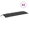 vidaXL Garden Bench Cushions 2 pcs Melange Anthracite 59.1"x19.7"x2.8" Fabric - 4 of 4