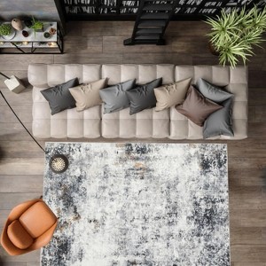 Rug Washable Area Rug Modern Abstract Carpet for Living Room, Non-Slip Backing, Soft, Stain Resistant Floor Rug for Bedroom, Office - 1 of 4