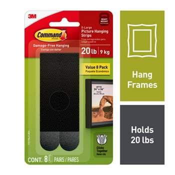 Command Picture Hanging Strips Big Pack - Black : Target